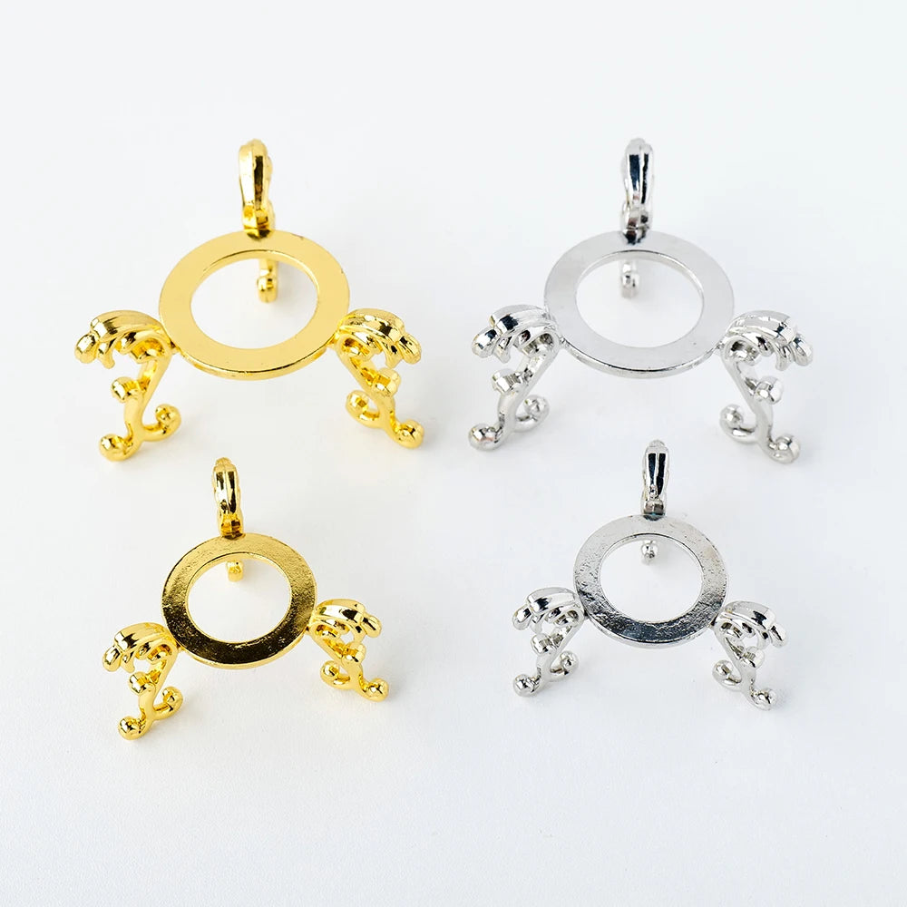 Wholesale Tripod Gold Silver Metal Crystal Ball Holder Sphere Stand Base Desktop Decoration