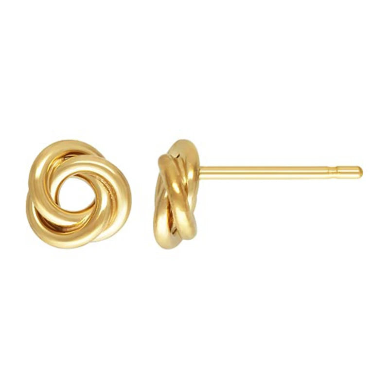 14K Gold Filled Jewelry Love Knot Earrings Minimalism Jewelry Stud Earrings Brincos Pendientes Oorbellen Earrings