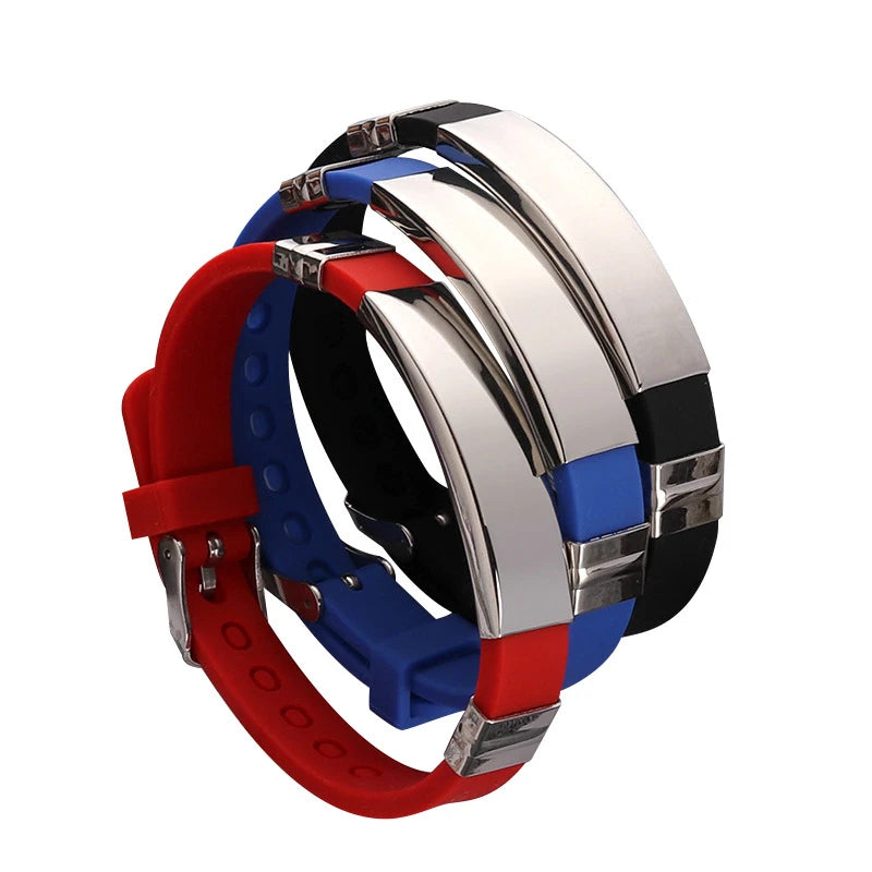 Fashion Classic Basketball Star Bracelet Titanium Steel Lovers Can Engraving Silicone Bracelet