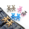 Custom Cute Bear Pants Button Removable Instant Waist Jeans Pin Buttons Adjustable Bear Buttons