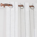 Custom Striped Faux Linen Sheer Window Curtains Tulle Drapes for Living Room and Bedroom for Home Decor