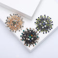 Vintage Crystal Flower Brooch Pin Luxury Rhinestone Snowflake Brooches for Women Suit Coat Brooches Gift (KBL128)