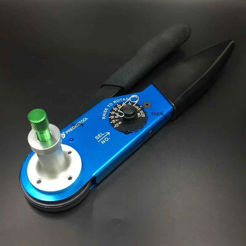 YJQ-W2DT/HDT-48-00 High Precision Carbon Steel Terminals Crimping Tool Blue Grey CN;ZHE DIY OEM Customizable Soild Pin Crimping