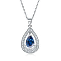 Wholesale 12 Month Birthstones Jewelry Waterdrop Sapphire Stone Pendant Charms for Necklace