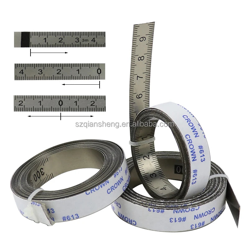 1M-6M Miter Track Tape Measure Self Adhesive Metric Stainless Steel Scale Ruler for T-track Router Table Saw Woodworking Tool
