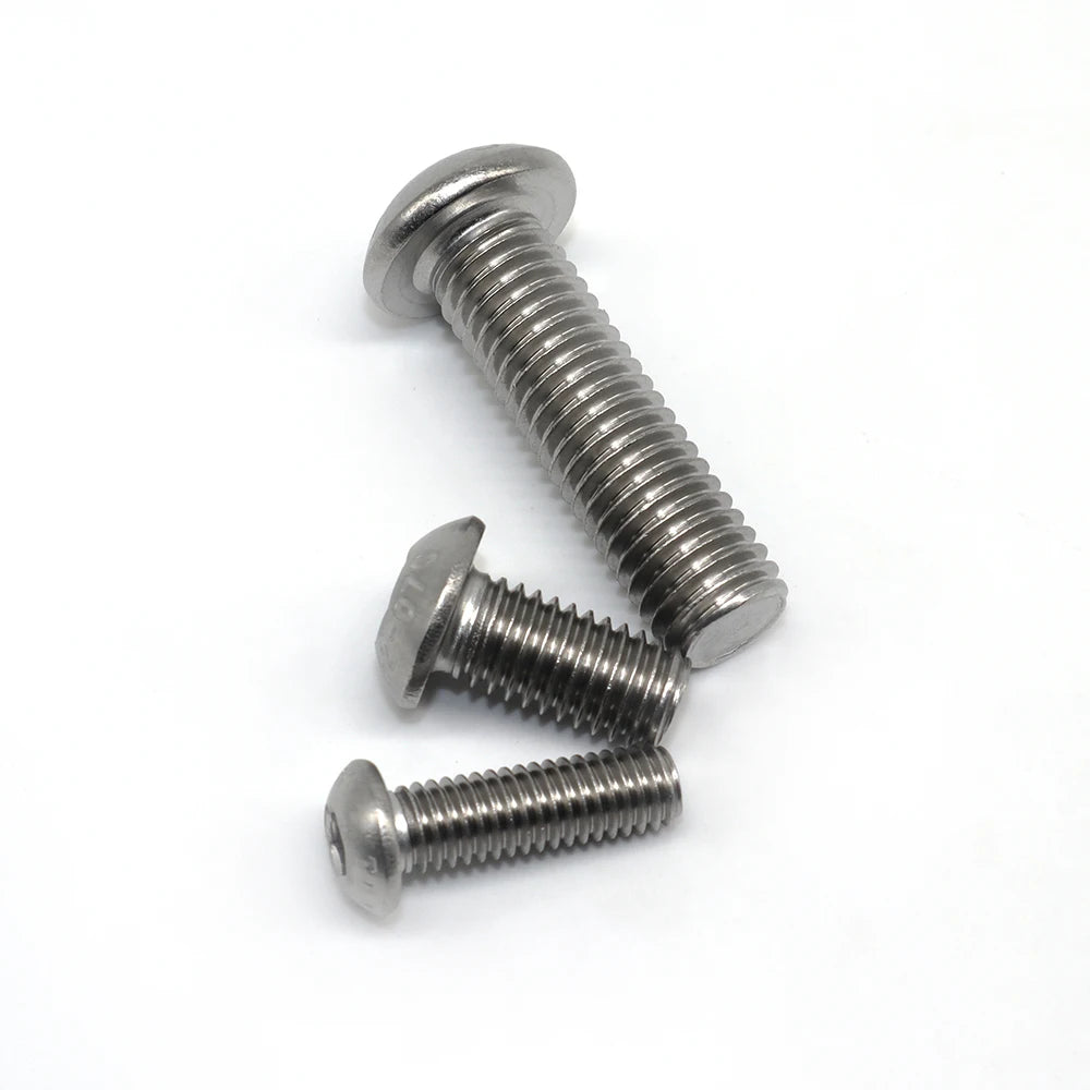 Competitive Price ISO7380 Polished A2/A4 Stainless Steel 304 Hexagon Socket Button Head Wood Screws M2-M12 Button Head Screws