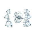 Luxury Moissanite Earrings Set 925 Sterling Silver Four Leaf Fashion Screw Back Studs VVS Diamond Men Women Jewelry With GRA
