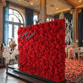Custom Artificial Flower Wall Background Decorative 3d 8x8 Simulated Flower Wall Backdrop