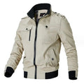 Custom Streetwear Casual Cargo Washed Jackets Stand Collar Cotton Cargo Jackets Mens Bomber Jacket