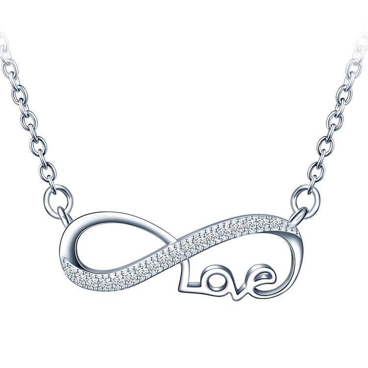 Customized Infinity Necklace 925 Sterling Silver Necklaces for Women