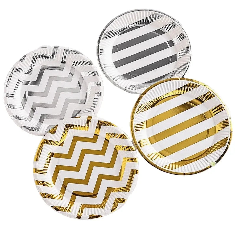 Eco-friendly Biodegradable Disposable Party Plates 7 Inch Solid Color Customized Colors Disposable Paper Plates