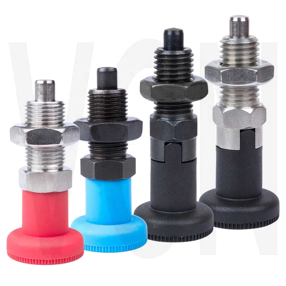 VCN220 Indexing Plungers Spring Pin Lock Spring Screw With Nut Plastic Knob Hexagonal Screw Fine Thread M10 M12 M16 M20