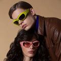 Sunway Eyewear Oversized Women Retro UV400 Thick Frame Sun Glasses Men Brand Designer Y2K Sunglasses