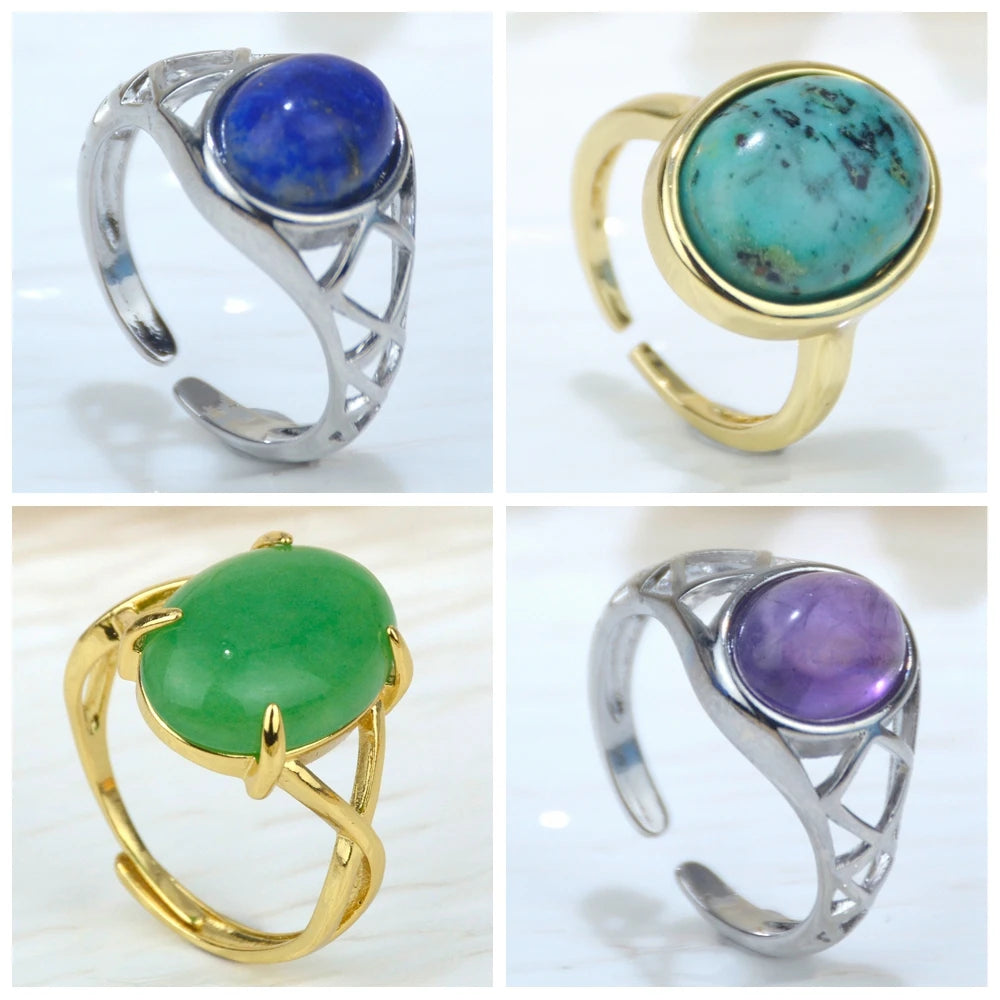 Classic Amethyst 925 Silver Plated Inlay Ring Fancy Design Women Wedding Engagement Valentine Day Gift Natural Stone Jewelry