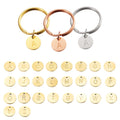 Custom Deep Engrave Fashion 26 English Letter A-Z Stainless Steel Silver/Gold/Rose Gold Mirror Polish Carabiner Alphabet