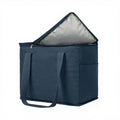 Reusable Zipper Cooler Bag Non-Woven Insulated Grocery & Lunch Food Refrigeration with Convenience