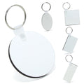 Wholesale DIY Gift Blank House Key Chain Bone MDF Round Wooden Keyring Square Star Wood Heart Rectangle Sublimation MDF Keychain