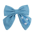 Sweet Embroidery Flower Bowknot Baby Hair Clip New Styles Hair Accessories for Girls and Kids