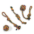 Eco-Friendly Cat & Dog Chew Toys Cotton Rope Long Tail Ball Cartoony Style Vinyl Latex Plastic Bag Packed Stock Wholesale