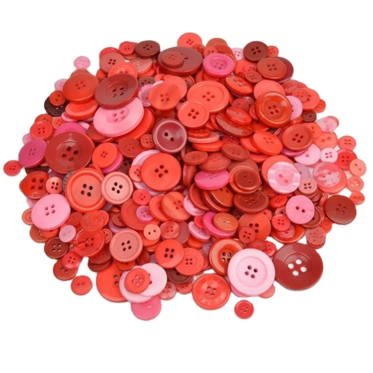 Wholesale 4 Holes 2 Holes Colorful Flat Stitched Craft Sewing Resin Plastic Button for Clothing DIY Crafts