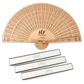Engraved Wooden Folding Fan Ready to Ship Spanish Wedding Dance Wooden Hand Fans Box Supplies Custom China Modern Small Hand Fan