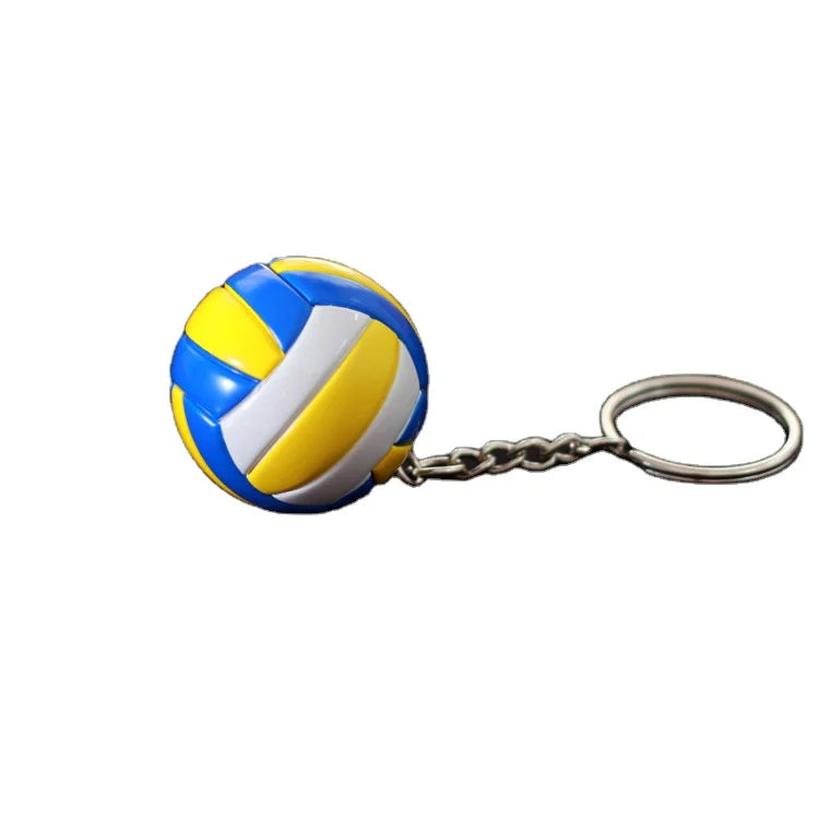 3D Volleyball Key Chain Sport Key Chain Car Bag Football Key Ring Holder Volleyball Basketball Keychain Gift Keyring for Player