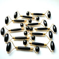 DIY Large Quantity Obsidian Face Roller for Jawline Black Obsidian Jade Roller Set Gems
