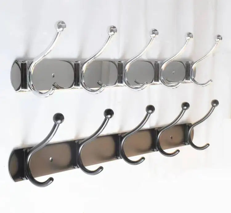 Bathroom Kitchen Stainless Steel Hanging Wall Coat Hook Rack