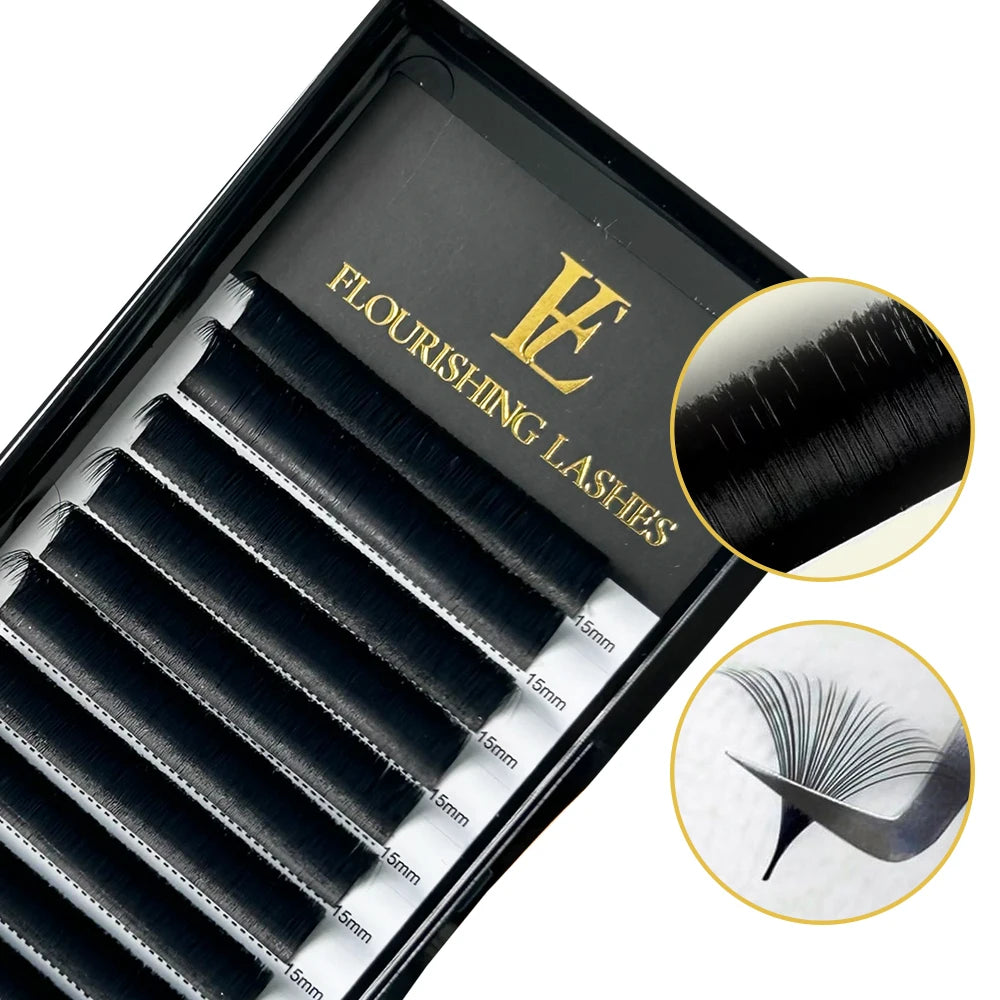 Professional Eyelash Extension Supplier Auto Fanning Mega Volume Lashes Extensions