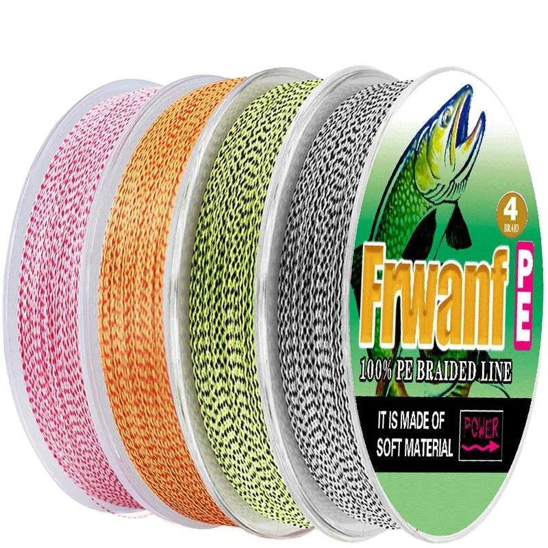 1000mtrs Multifilament Pe Braided Fishing Line 4 Strands Floating Line for Stream Lake River Fishing 100mtrs Per Roll