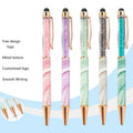New heat transfer metal ballpoint pen minimalist advertising gift pen creative and personalized touch screen crystal pen