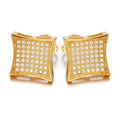 Wholesale Hip Hop Jewelry 925 Sterling Silver White Gold Plated VVS Moissanite Stud Earrings Drop Shipping From China