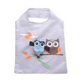 New fashion cheap custom print wholesale fruit owl Polyester Storage Bags reusable foldable tote shopping bag