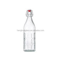 Clear 32oz Swing Top Lid Glass Bottle for 1000ml Lemonade Water Drink Juice Milk Beverage Container Bottle With Swing Top Cap