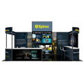 Easy Installation Aluminum 100% Customized Exhibition Booth Variable Layout Optional Counter Locking Storage for Trade Shows
