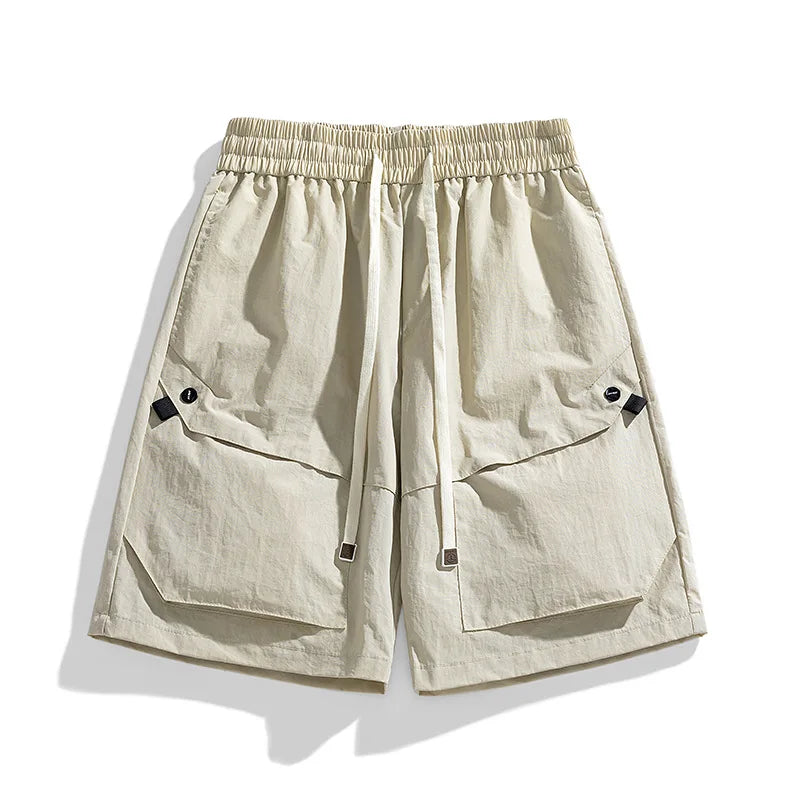 Custom Men's Summer Casual Mid Waist Quick Dry Breathable Cargo Shorts Loose Multi-bag Fashion