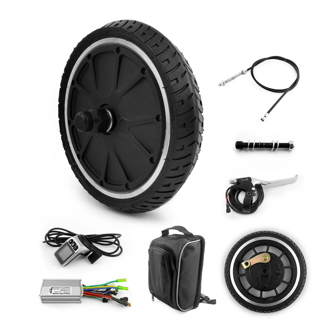 36V 250W 8-inch DIY Adult E Scooter Brushless Hub Motor Wheel Kit 25km/h Solid Tire Parts