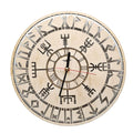 Vikings Vegvisir Wall Clock Wood Home Decor - Great Wall Art for Living Room Bedroom Kitchen  Wood WALL CLOCK