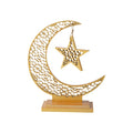 30cm New Eid Mubarak Moon Tree LED Lights Outdoor Wooden Decoration Moon Tree Ramadan Star and Moon With Led Light