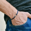 Promotional Gift Custom Make a Wish Jewelry Antique Silver Arrows Anchor Fish Hook Rudder Charm Unisex Bracelet