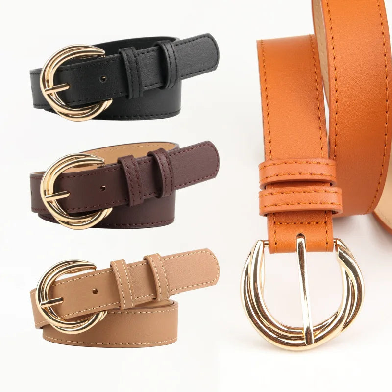 Women's Belt Fashion Alloy Custom Belt Simple Personality Decorative Dress Jeans Chain Belts