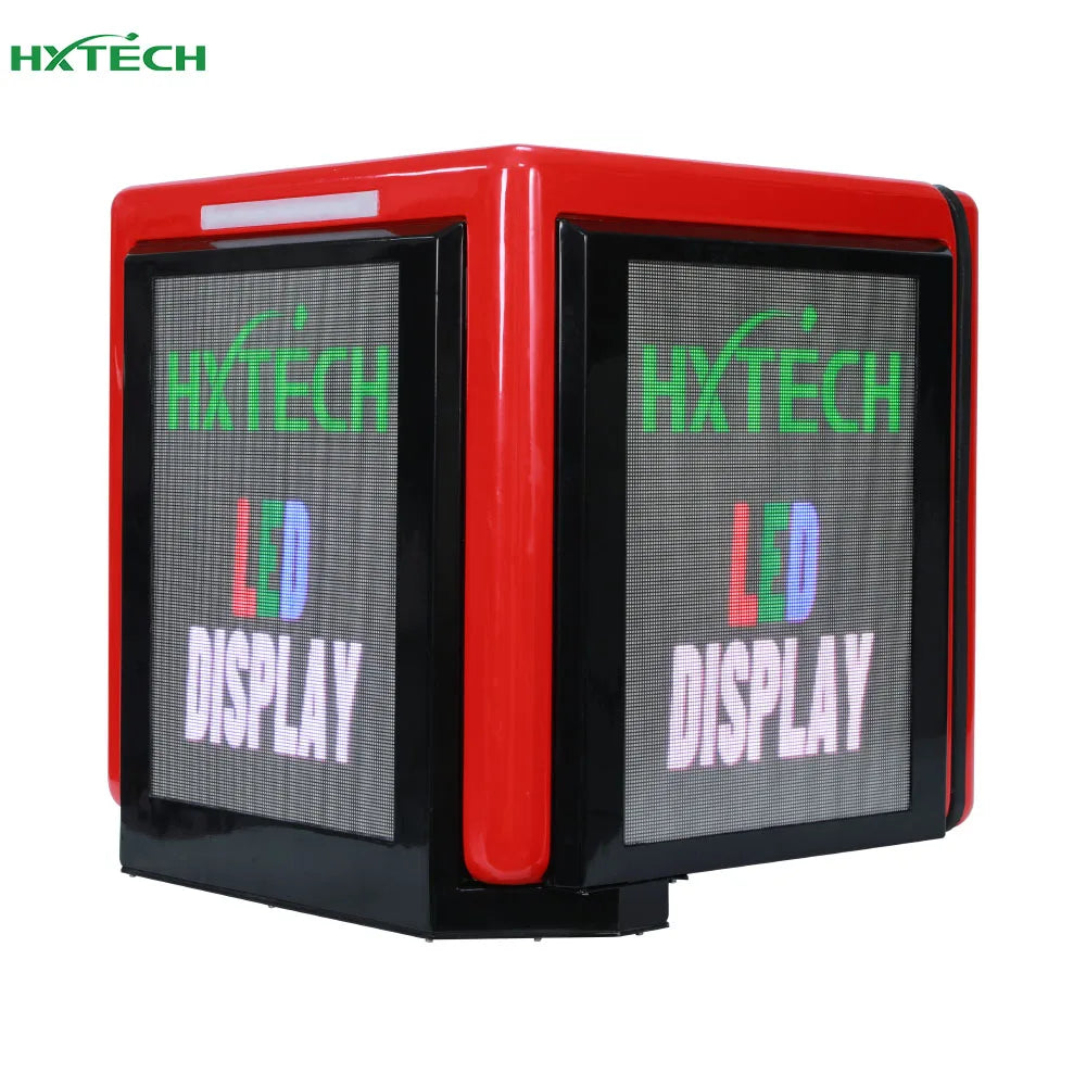 HXTECH LED Pizza Delivery Boxes 3 Sides LED Waterproof Food Delivery Box LED Light Side Open Fiberglass Motorcycle