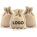 Wholesale 13X18cm Jute Sack for Wedding Favors Gift Drawstring Homemade Soap Bags Seeds Burlap Custom Logo