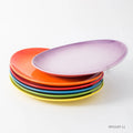 Cheap Dinnerware Colorful Porcelain Restaurant Dinner Plates Dishes Household Oval Ceramic Plate