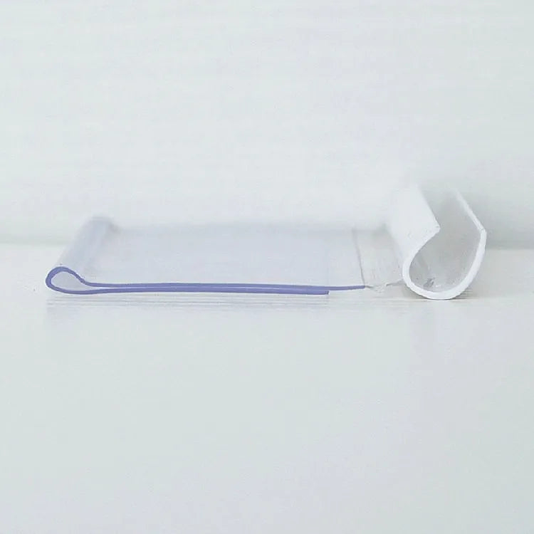 clear Plastic Pvc Shelf Display Clip Strip for Supermarket Shelves