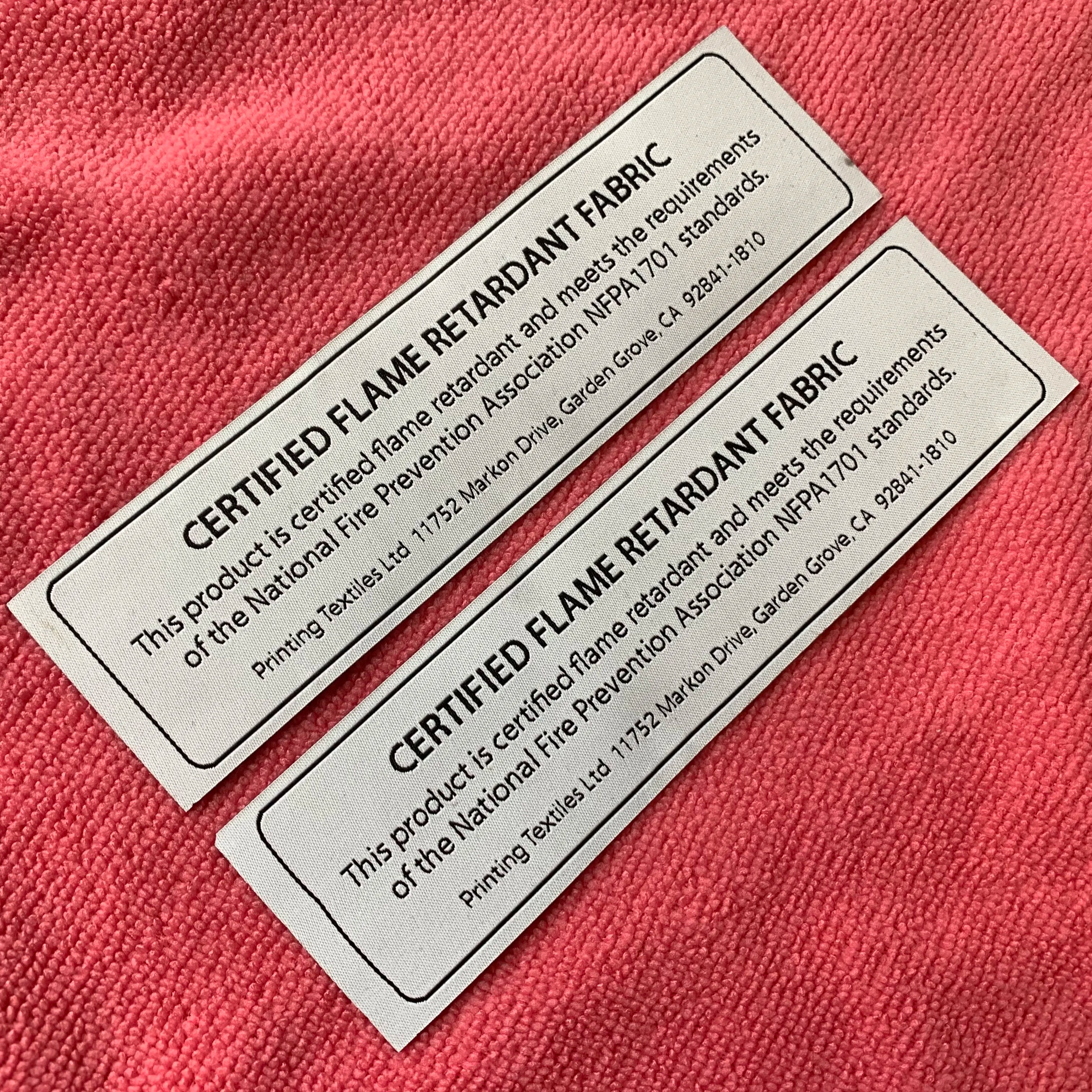 Laser Cut Washing Care Fabric Woven Label for Suithigh Definition Front Clothing Trademark Woven Patch
