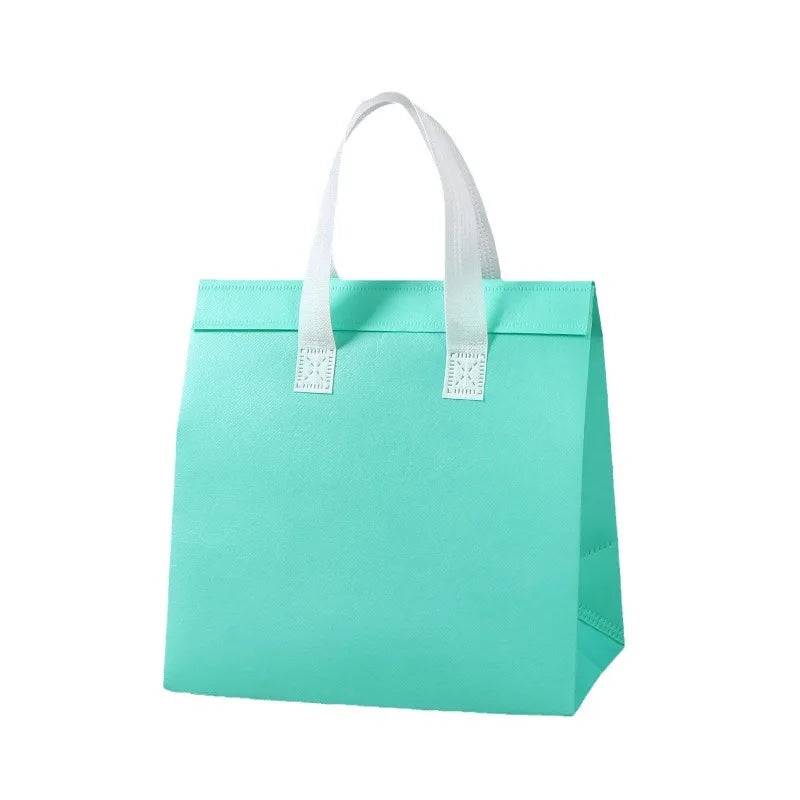 Supermarket Use Waterproof Handheld Non Woven Cooler Bag MultiSpecification Thickened Laminating for Takeaway Catering Packaging