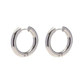 Minimalist Retro Hypoallergenic Double Layer Plated Silver Plated Stainless Steel Hoop Earring