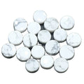 2024 Natural Gemstone Howlite Buttons Desk Decoration Non-Porous Round Piece Raw Stone Polished Accessories Diy Trinket