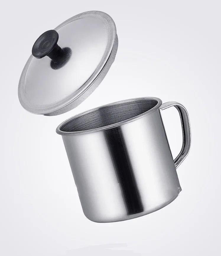 304 Material Single Wall Stainless Steel Coffee Mug With Handle and Lid for Drinking